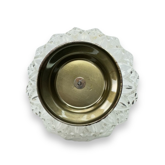 Federal Glass Vintage Footed Pedestal Serving/Trinket Dish Floral Design - Picture 7 of 8